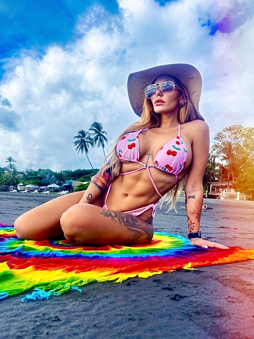 Cherry Print Bikini Top