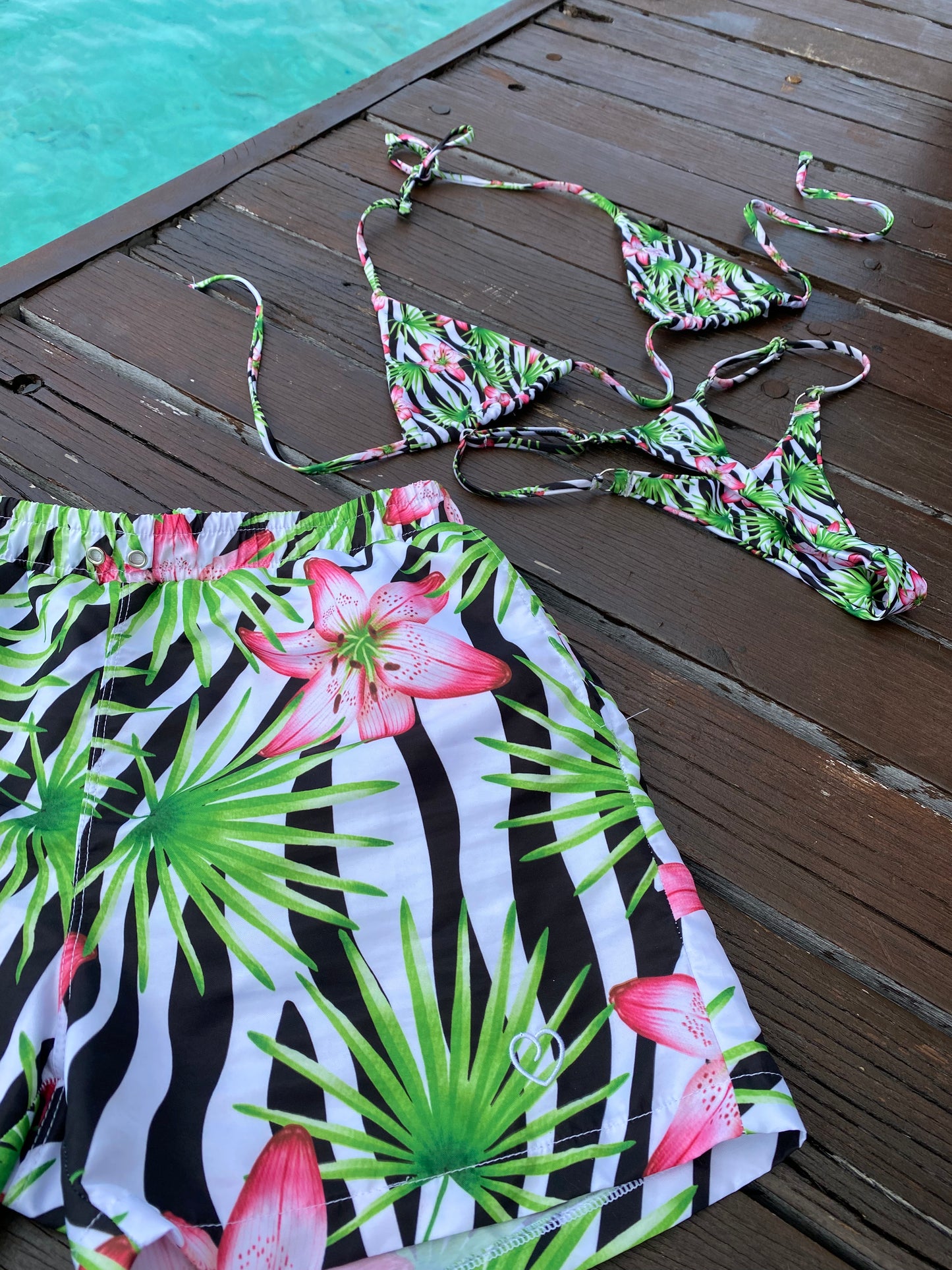 Zebra - Lily Print Boardshorts